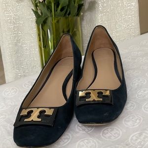 Tory Burch Navy Blue Loafers